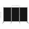 vidaXL 3-panels rumdeler 260 x 180 cm sort