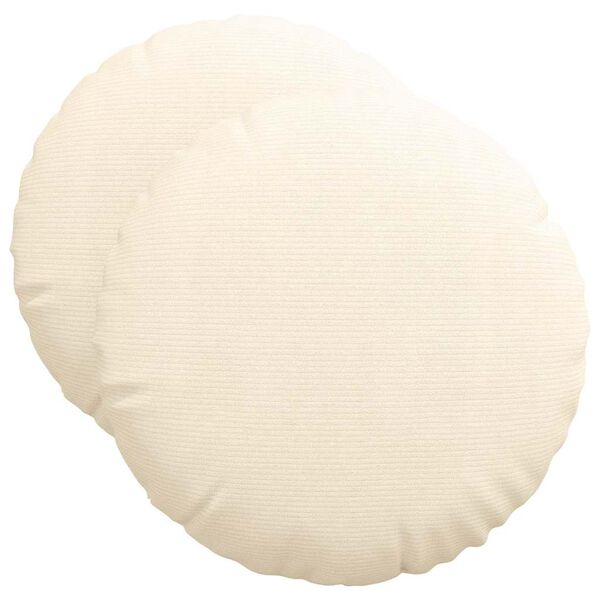 vidaXL S&aelig;depuder 2 pcs Creme &Oslash; 50 cm Velourstof