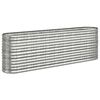 vidaXL plantekasse 224x40x68 cm galvaniseret st&aring;l s&oslash;lvfarvet