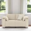 vidaXL Sofa Beige 160 x 77 x 82 cm Linned-blandet stof