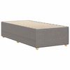 vidaXL Sengeramme uden madras Taupe 100x200 cm Stof