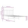 vidaXL sengeramme med sengegavl 100x190 cm metal sort