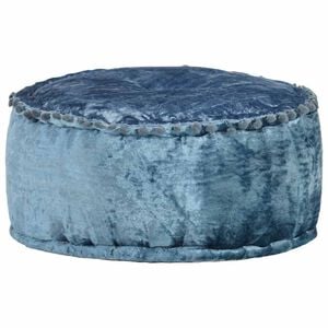 vidaXL puf 40x20 cm rund velour bl&aring;