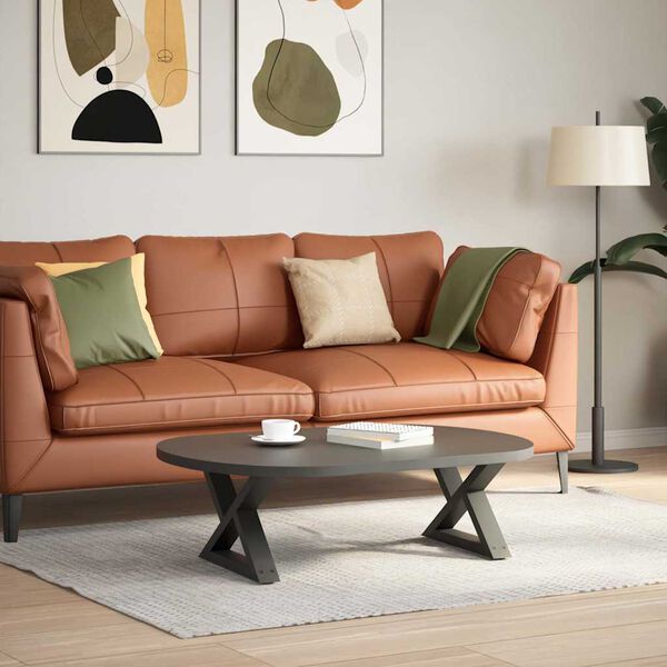 vidaXL sofabordsben 2 stk. antracit 60 x (30-31,3) cm st&aring;l