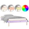 vidaXL sengeramme med LED 90x190 cm Single massivt tr&aelig;