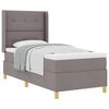 vidaXL Box spring seng med pude Gr&aring;brun 90 x 200 cm Stof