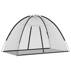 vidaXL myggenet med d&oslash;re 200x120x130 cm tr&aring;dnet sort