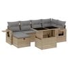 vidaXL sofas&aelig;t til haven 7 dele med hynder polyrattan beige