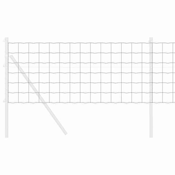 vidaXL Euro Hejn Gr&aring; 0,4 x 25 m PVC-belagt jern