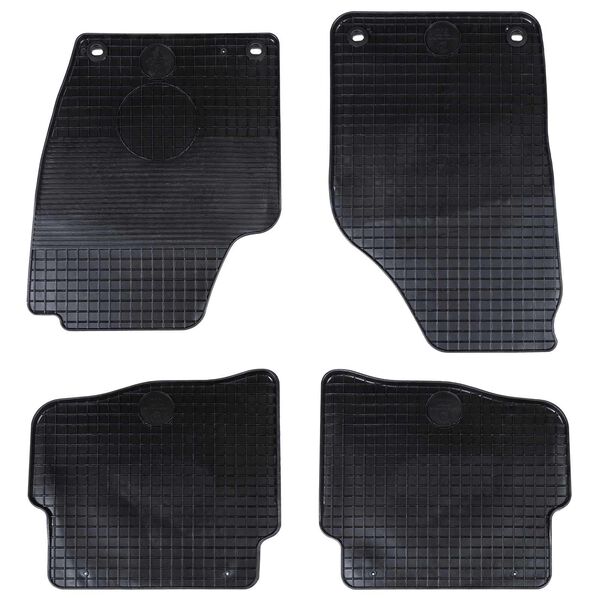 vidaXL Bilm&aring;tte 4 pcs Sort passer til VW POLO 10 / 01-09 NS Gummi