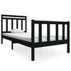 vidaXL sengeramme 90x200 cm massivt tr&aelig; sort
