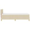 vidaXL Box spring seng med madras Creme 80 x 200 cm Stof