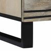 vidaXL Sideboard med skuffe Hvid 60 x 33.5 x 75 cm Massivt mangotræ