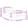 vidaXL osmannisk sengeramme med madras 120x190 cm stof cremefarvet