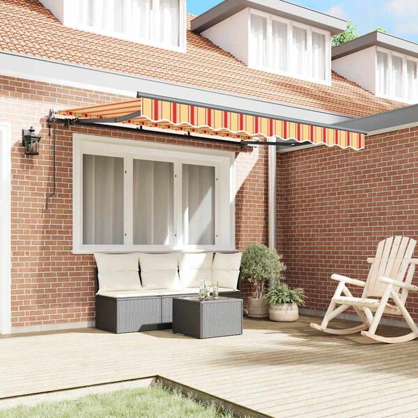 vidaXL Utr&aelig;kkelig Markise Gul 350 x 200 cm Stof