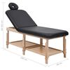 vidaXL massagebord 2 zoner kunstlæder sort