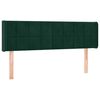 vidaXL sengegavl med kanter 147x16x78/88 cm fl&oslash;jl m&oslash;rkegr&oslash;n