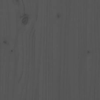 vidaXL sengebord 60x34x51 cm massivt fyrretræ grå