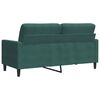vidaXL 2-personers sofa 140 cm fl&oslash;jl m&oslash;rkegr&oslash;n