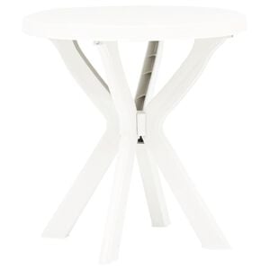 vidaXL bistrobord &Oslash;70 cm plastik hvid