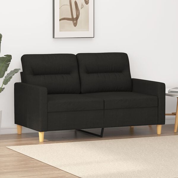 vidaXL 2-personers sofa 120 cm stof sort