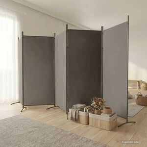 vidaXL 5-panels rumdeler 433x180 cm stof antracitgr&aring;