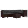 vidaXL 6-personers Have Sofa med Puder Rattan Look PP Brun