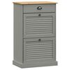 vidaXL skoskab VIGO 60x35x96 cm massivt fyrretr&aelig; gr&aring;