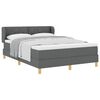 vidaXL Box spring seng med hovedg&aelig;rde M&oslash;rkegr&aring; 160 x 200 cm Stof