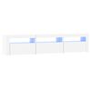 vidaXL tv-skab med LED-lys 180x35x40 cm hvid