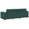 vidaXL Sofa 3 pcs Mørkegrøn Linned-blandet stof
