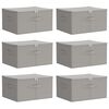 vidaXL Opbevaringskasse 6 stk. Ikke-v&aelig;vet stof 50 x 30 x 25 cm 37,5 L