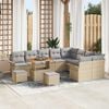 vidaXL Havesofa Sæt 12 pcs Beige polyrattan