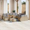 vidaXL Havesofa S&aelig;t 13 pcs Beige polyrattan