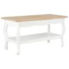vidaXL sofabord 87,5x42x44 cm massivt fyrretr&aelig; hvid og brun