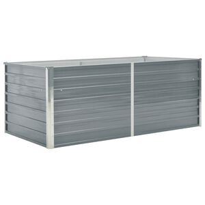 vidaXL h&aelig;vet havekasse 160 x 80 x 45 cm galvaniseret st&aring;l gr&aring;
