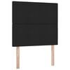 vidaXL Seng med opbevaring og madras Sort 90 x 190 cm Polyester