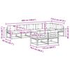 vidaXL Udend&oslash;rs sofagruppe med pude 8 pcs Naturlig og Fl&oslash;de