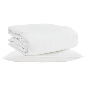 vidaXL 2-i-1 Dyne med pude 2 stk. Hvid Dunfjer