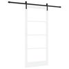 vidaXL Skyded&oslash;r ORKDAL Hvid 93 x 211 cm Massivt fyrretr&aelig; og glas