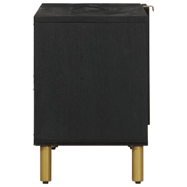 vidaXL tv-bord 80x33x46 cm konstrueret træ sort