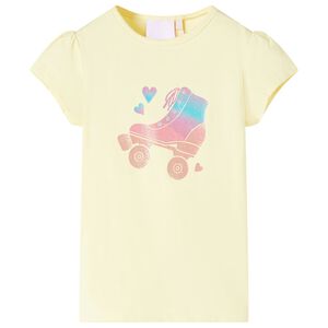 T-shirt til b&oslash;rn str. 92 lysegul