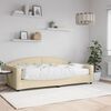 vidaXL daybed med madras 100x200 cm stof cremefarvet