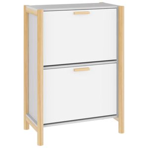 vidaXL skoreol 57,5x33x80 cm konstrueret tr&aelig; hvid