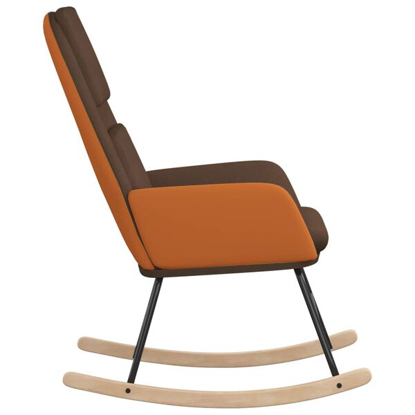 vidaXL gyngestol stof brun