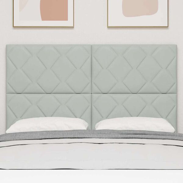 vidaXL Hovedg&aelig;rde med hovedg&aelig;rde Lysegr&aring; 144 cm Fl&oslash;jl