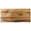 vidaXL bordplade 80x40x2,5 cm naturlig kant massivt ru mangotr&aelig;