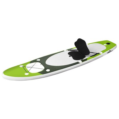 vidaXL oppusteligt paddleboardsæt 330x76x10 cm grøn
