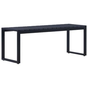 vidaXL haveb&aelig;nk 120,5 cm PS-plade sort