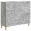 vidaXL Sideboard Betongr&aring; 89 x 34,5 x 80 cm Konstrueret tr&aelig;